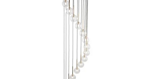 TK Lighting Aurora átlátszó-arany függesztett lámpa (TK-10182) G9 16 izzós IP20 Különleges ajánlat
