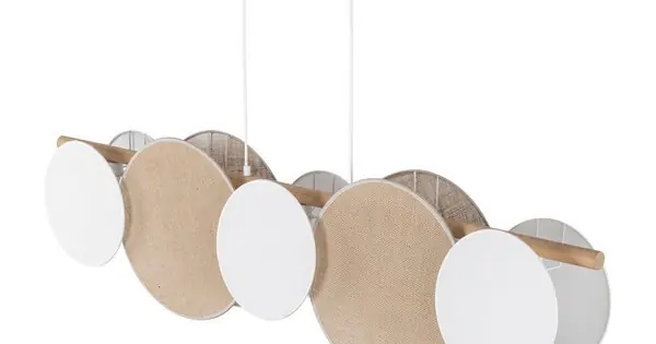 TK Lighting Pulse fehér-barna függesztett lámpa (TK-4815) E27 5 izzós IP20 Szezonális akció
