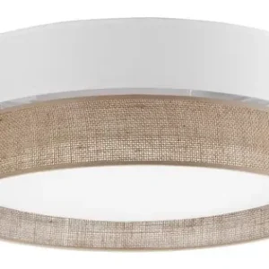 Végkiárusítás TK Lighting Linobianco fehér-barna mennyezeti lámpa (TK-6577) E27 4 izzós IP20