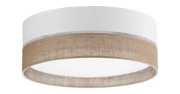 Végkiárusítás TK Lighting Linobianco fehér-barna mennyezeti lámpa (TK-6577) E27 4 izzós IP20