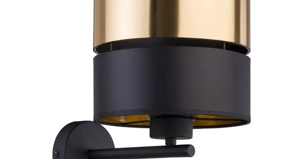 TK Lighting Hilton fekete-arany falikar (TK-4344) E27 1 izzós IP20 Olcsóbb