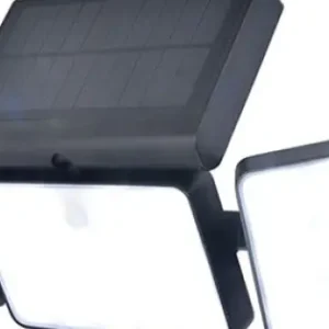 Akciós ár Lutec Tuda matt fekete napelemes LED kültéri fali lámpa (LUT-6935502330) LED 3 izzós IP44
