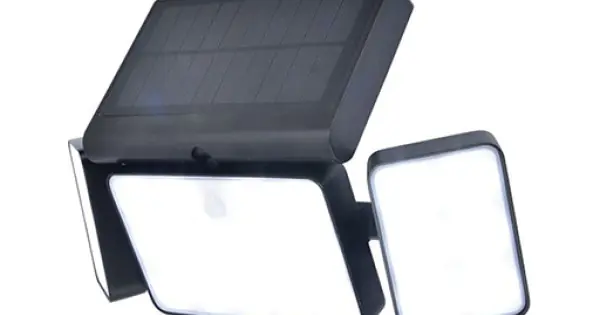 Akciós ár Lutec Tuda matt fekete napelemes LED kültéri fali lámpa (LUT-6935502330) LED 3 izzós IP44