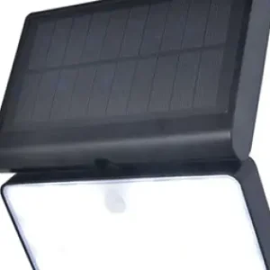 Legkelendőbb Lutec Tuda matt fekete napelemes LED kültéri fali lámpa (LUT-6935501330) LED 1 izzós IP44
