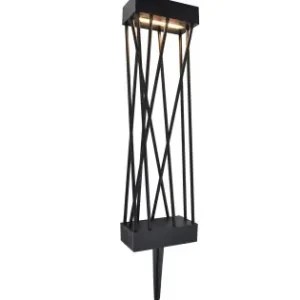 Lutec Spido matt fekete napelemes LED kültéri álló/leszúrható lámpa (LUT-6915901012) LED 1 izzós IP54 Legjobb ár
