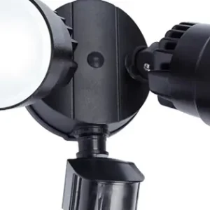 Lutec Shrimp matt fekete mozgásérzékelős LED kültéri fali lámpa (LUT-7622104330) LED 2 izzós IP54 Kiárusítás