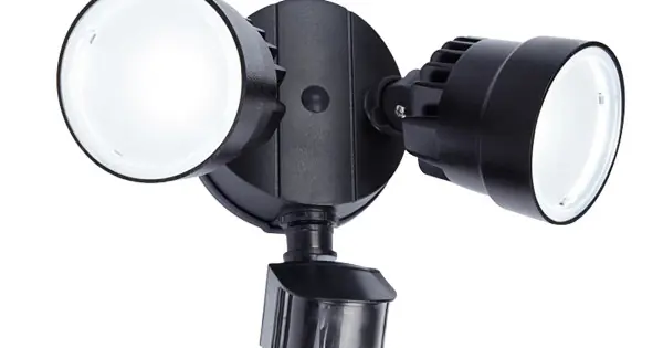 Lutec Shrimp matt fekete mozgásérzékelős LED kültéri fali lámpa (LUT-7622104330) LED 2 izzós IP54 Kiárusítás