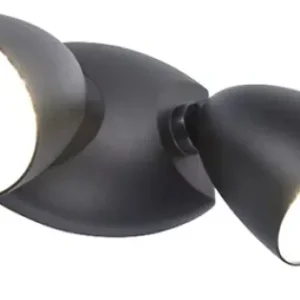 Lutec Shrimp matt fekete LED kültéri fali lámpa (LUT-7622221012) LED 2 izzós IP54 Prémium