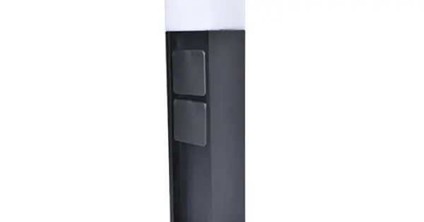 Bestseller Lutec Mains matt fekete LED kültéri állólámpa/csatlakozó oszlop (LUT-7202201012) LED 1 izzós IP44