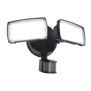 Lutec Chimera matt fekete mozgásérzékelős LED kültéri fali lámpa (LUT-7635415330) LED 2 izzós IP54 Gyors szállítás