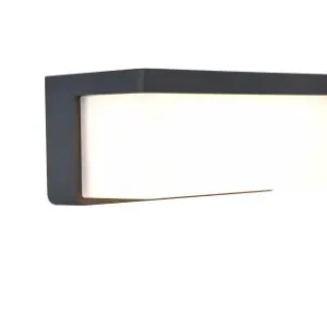 Vásárlói kedvenc Lutec Zelna sötétszürke napelemes hibrid LED kültéri fali lámpa (LUT-6912401345) LED 1 izzós IP44