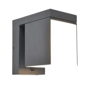 Lutec Prima sötétszürke napelemes hibrid LED kültéri fali lámpa (LUT-6993801118) LED 1 izzós IP44 Gyors kiszállítás