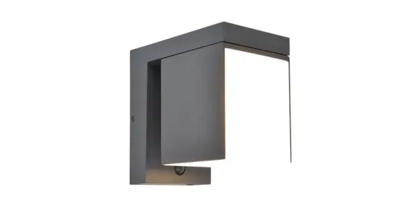 Lutec Prima sötétszürke napelemes hibrid LED kültéri fali lámpa (LUT-6993801118) LED 1 izzós IP44 Gyors kiszállítás