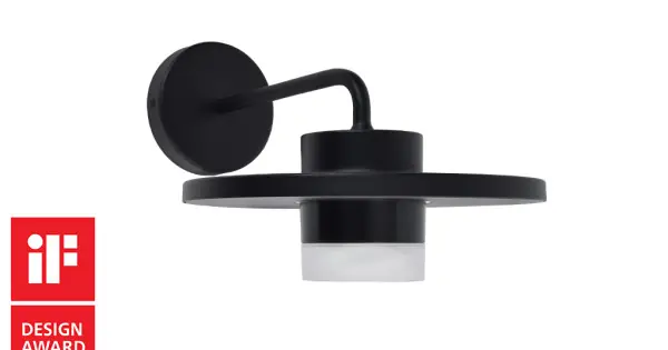 Nézd meg most Lutec Plato matt fekete LED kültéri falikar (LUT-5213402012) LED 2 izzós IP54