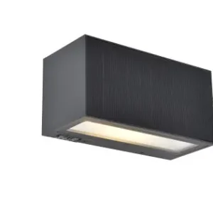 Lutec Inka sötétszürke napelemes hibrid LED kültéri fali lámpa (LUT-6989101118) LED 1 izzós IP44 Ne maradj le