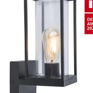 Lutec Flair matt fekete kültéri falikar (LUT-5288801012) E27 1 izzós IP44 Kiárusítás