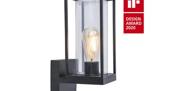 Lutec Flair matt fekete kültéri falikar (LUT-5288801012) E27 1 izzós IP44 Kiárusítás