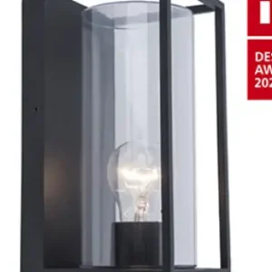 Lutec Flair matt fekete kültéri fali lámpa (LUT-5288803012) E27 1 izzós IP44 Kiárusítás