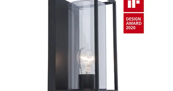 Lutec Flair matt fekete kültéri fali lámpa (LUT-5288803012) E27 1 izzós IP44 Kiárusítás