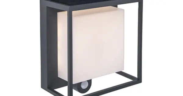 Rendeld meg most Lutec Curtis sötétszürke napelemes LED kültéri fali lámpa (LUT-6934601118) LED 1 izzós IP54