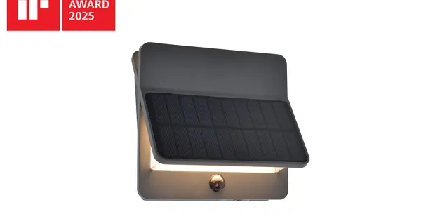 Újdonság Lutec Aleta sötétszürke napelemes LED kültéri fali lámpa (LUT-6915401118) LED 1 izzós IP54