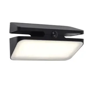Lutec Aero matt fekete napelemes LED kültéri fali lámpa (LUT-6919501330) LED 1 izzós IP54 Legkelendőbb