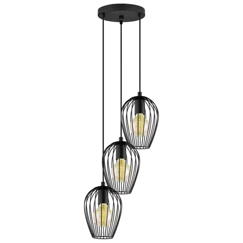 Nézd meg most Newtown - 3 izzós függeszték lámpa, kerek, 3xE27, átm 38cm - Eglo-49479