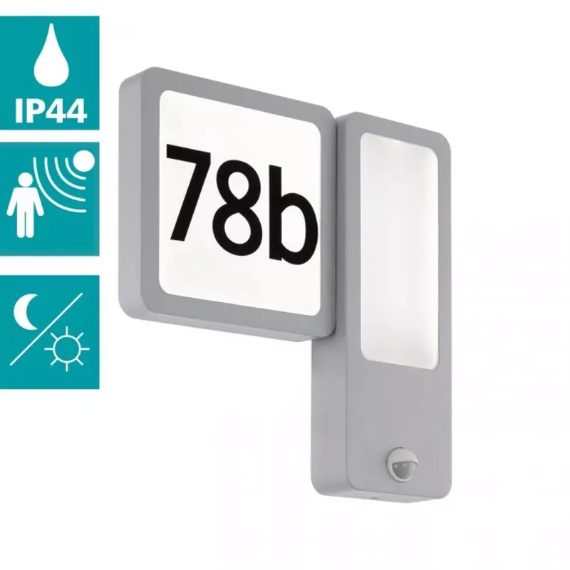 Cheria - LED kültéri házszám megvilágító, mozgásérzékelős lámpa IP44 - Eglo-97297 Azonnali szállítás