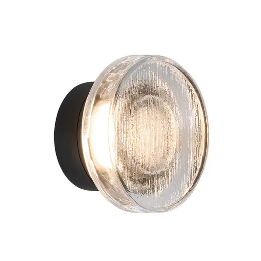 Szuper akció MARSET LED kültéri falilámpa Roc, Ø 17 cm, fekete/áttetsző