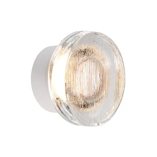 MARSET LED kültéri falilámpa Roc, Ø 17 cm, fehér/áttetsző Csak ma