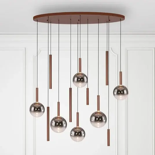 Paul Neuhaus LED lógó lámpa Bowl, Ø 120 cm, barna/szürke Alacsony ár