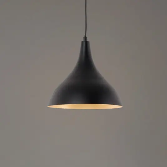 Nézd meg most Berceste lógó világítás, fekete/réz, Ø 22 cm, vas