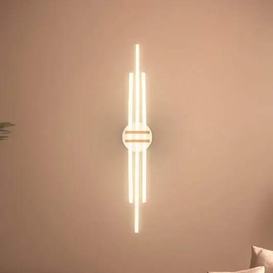 LED mennyezeti lámpa Tinka, világosszürke/barna, hossza 98 cm Árcsökkenés