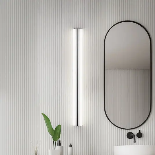 Szuper ajánlat Helestra LED tükör lámpa LOOM, hossza 90 cm, króm, IP44