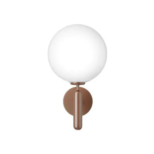 Azonnal elérhető Nuura Miira kültéri fali lámpa, Ø 20 cm, sötét bronz/opál