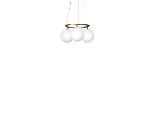 Csak ma Nuura Miira 3 Circular csillár, Ø 54 cm, bronz/opál