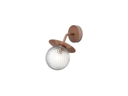 Nuura Liila kültéri fali lámpa, szélesség 16 cm, bronz/átlátszó Azonnal elérhető