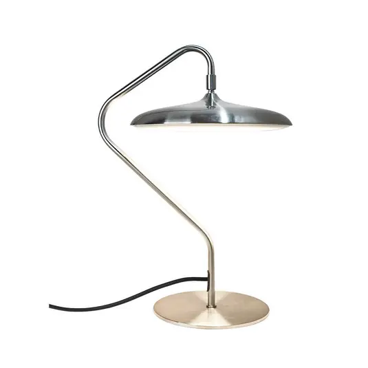 Gyors kiszállítás LED asztali világítás Artist, acél színű, magasság 41 cm, rozsdamentes acél