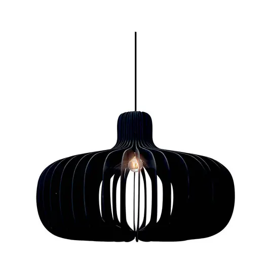 Gyors szállítás Hazo függő világítás, Ø 65 cm, fekete, fa