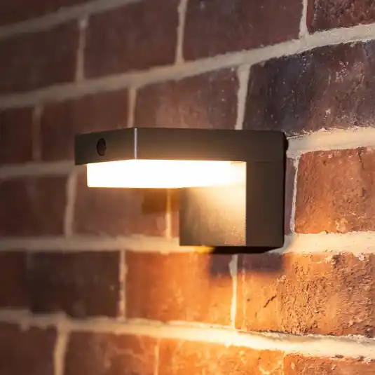 Gyors kiszállítás LED tölthető fali lámpa 800104, antracit, IP44, érzékelő