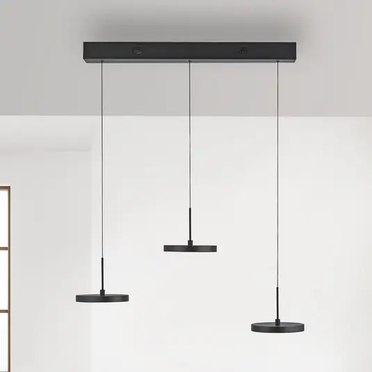 JUST LIGHT. LED lógó világítás Plata, fekete, 3 izzós, 3000 K Szuper akció