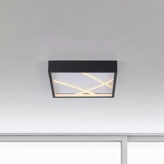 JUST LIGHT. Mikado LED mennyezeti világítás, 30 x 30 cm, fekete Vedd meg online