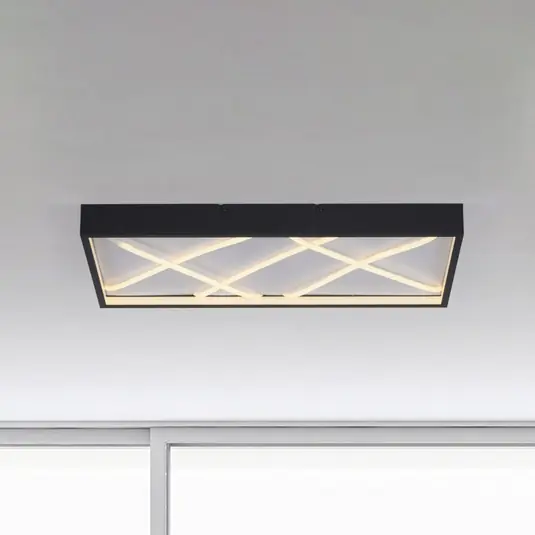 Azonnali szállítás JUST LIGHT. Mikado LED mennyezeti világítás, 60 x 30 cm, fekete