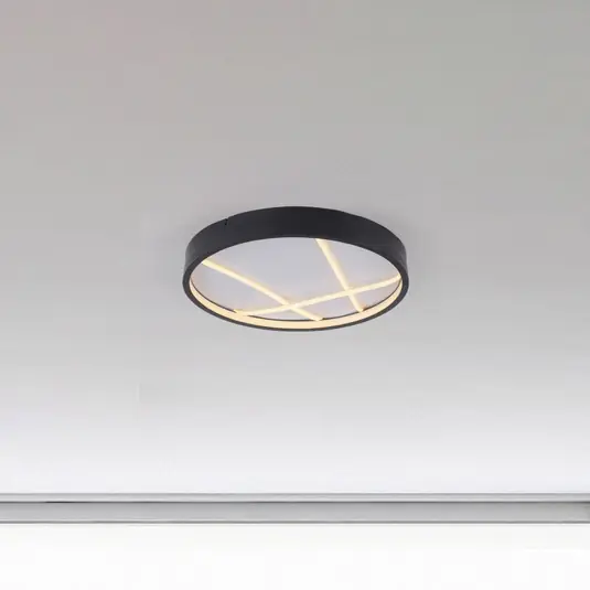 Bestseller JUST LIGHT. Mikado LED mennyezeti világítás, Ø 40 cm, fekete