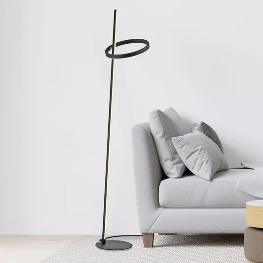 JUST LIGHT. LED álló lámpa Ritus fekete vas dimmelhető 3000 K Biztonságos fizetés
