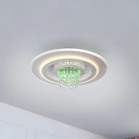 Alacsony ár JUST LIGHT. Tolago RGB LED mennyezeti lámpa, CCT, fehér, távirányítóval