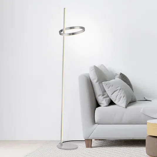 JUST LIGHT. LED álló lámpa Ritus ezüst vas fényerőszabályozó 3000 K Korlátozott ajánlat