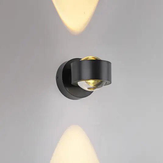 JUST LIGHT. LED tölthető fali lámpa Chia fekete vas 3000 K Olcsóbb