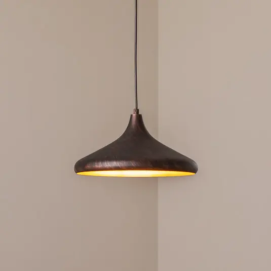 Barek lógó világítás, fekete/arany, Ø 34 cm, fém, E27 Végkiárusítás