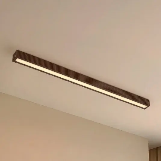 Lucande LED mennyezeti világítás Emara, sötét fa, tölgy, dimmelhető Kiárusítás